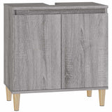 Sink Cabinet Grey Sonoma 58x33x60 cm Engineered Wood - Front View