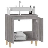 Sink Cabinet Grey Sonoma 58x33x60 cm Engineered Wood - 45-Degree Angle
