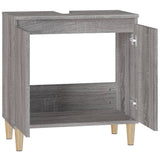 Sink Cabinet Grey Sonoma 58x33x60 cm Engineered Wood - Close-Up Angle