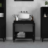Sink Cabinet Black 58x33x60 cm Engineered Wood