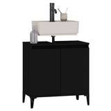 Sink Cabinet Black 58x33x60 cm Engineered Wood - Top-Down View