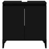 Sink Cabinet Black 58x33x60 cm Engineered Wood