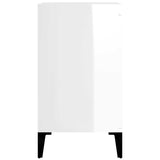 Sink Cabinet High Gloss White 58x33x60 cm Engineered Wood - Low Angle