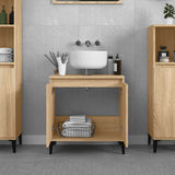 Sink Cabinet Sonoma Oak 58x33x60 cm Engineered Wood - Side View