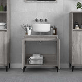 Sink Cabinet Grey Sonoma 58x33x60 cm Engineered Wood - Side View