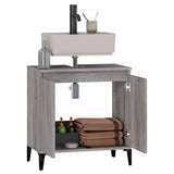 Sink Cabinet Grey Sonoma 58x33x60 cm Engineered Wood - 45-Degree Angle