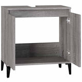 Sink Cabinet Grey Sonoma 58x33x60 cm Engineered Wood - Close-Up Angle