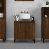 Sink Cabinet Brown Oak 58x33x60 cm Engineered Wood