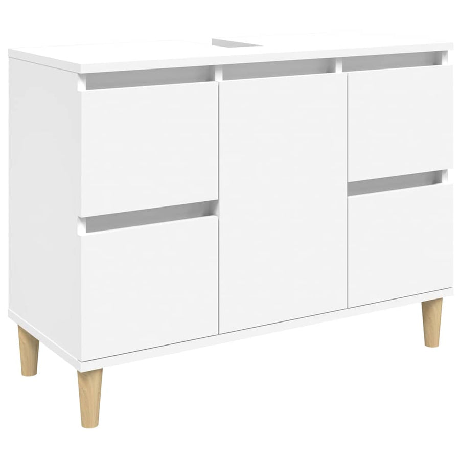 Sink Cabinet White 80x33x60 cm Engineered Wood