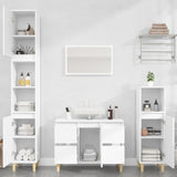 Sink Cabinet White 80x33x60 cm Engineered Wood - Side View