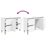 Sink Cabinet White 80x33x60 cm Engineered Wood - Low Angle