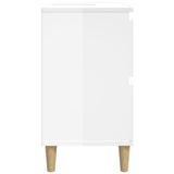 Sink Cabinet High Gloss White 80x33x60 cm Engineered Wood
