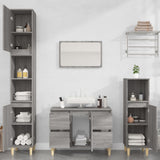Sink Cabinet Grey Sonoma 80x33x60 cm Engineered Wood - Side View
