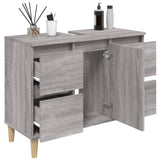 Sink Cabinet Grey Sonoma 80x33x60 cm Engineered Wood - Top-Down View