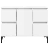 Sink Cabinet High Gloss White 80x33x60 cm Engineered Wood