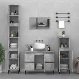 Sink Cabinet Concrete Grey 80x33x60 cm Engineered Wood - Side View