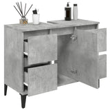 Sink Cabinet Concrete Grey 80x33x60 cm Engineered Wood - Top-Down View