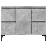 Sink Cabinet Concrete Grey 80x33x60 cm Engineered Wood - 45-Degree Angle