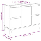 Sink Cabinet Concrete Grey 80x33x60 cm Engineered Wood - Extra Image