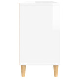 Sink Cabinet High Gloss White 80x33x60 cm Engineered Wood - Low Angle