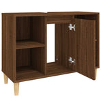 Sink Cabinet Brown Oak 80x33x60 cm Engineered Wood