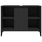 Sink Cabinet Black 80x33x60 cm Engineered Wood