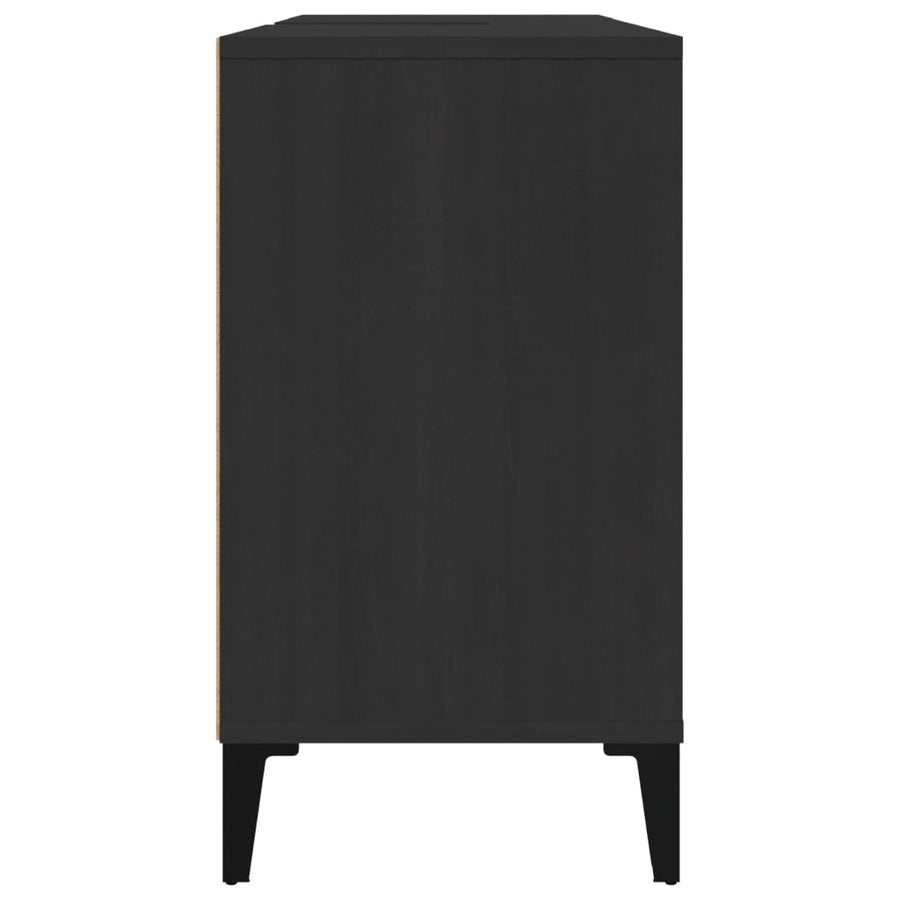 Sink Cabinet Black 80x33x60 cm Engineered Wood