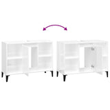 Sink Cabinet High Gloss White 80x33x60 cm Engineered Wood - Extra Image