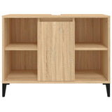 Sink Cabinet Sonoma Oak 80x33x60 cm Engineered Wood - Rear View