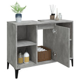 Sink Cabinet Concrete Grey 80x33x60 cm Engineered Wood - 45-Degree Angle
