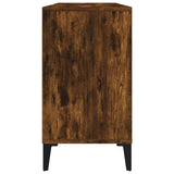 Sink Cabinet Smoked Oak 80x33x60 cm Engineered Wood - Low Angle