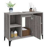 Sink Cabinet Grey Sonoma 80x33x60 cm Engineered Wood - 45-Degree Angle
