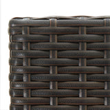 Bar Stools 4 pcs Brown Poly Rattan - Close-Up Angle