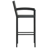 Bar Stools 4 pcs Black Poly Rattan - Top-Down View