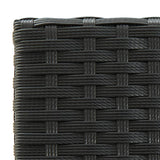 Bar Stools 4 pcs Black Poly Rattan - Close-Up Angle