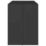 Bar Table with Glass Top Black 145x80x110 cm Poly Rattan - Top-Down View