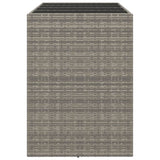 Bar Table with Glass Top Grey 145x80x110 cm Poly Rattan