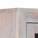 Bathroom Cabinet 30x25x160 cm Solid Wood Acacia - Rear View