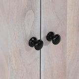 3 Piece Bathroom Furniture Set Solid Wood Acacia - Close-Up Angle