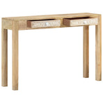Console Table 110x30x75 cm Solid Bleached Wood Mango