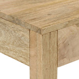 Console Table 110x30x75 cm Solid Bleached Wood Mango - Rear View