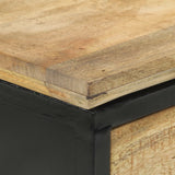Console Table 110x30x75 cm Solid Rough Wood Mango - Rear View
