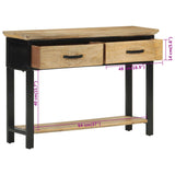 Console Table 110x30x75 cm Solid Rough Wood Mango - Extra Image
