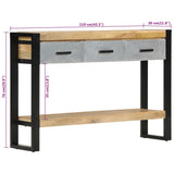 Console Table 110x30x76 cm Solid Rough Wood Mango