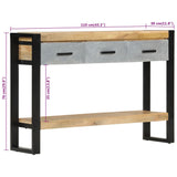 Console Table 110x30x76 cm Solid Rough Wood Mango - Extra Image