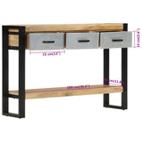 Console Table 110x30x76 cm Solid Rough Wood Mango - Extra Image
