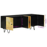 TV Cabinet 110x30x45 cm Solid Wood Mango - Extra Image