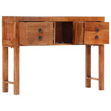 Console Table 120x32x80 cm Solid Rough Wood Acacia - Front View