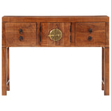 Console Table 120x32x80 cm Solid Rough Wood Acacia - Top-Down View