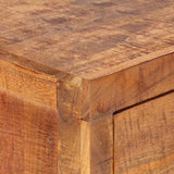 Console Table 120x32x80 cm Solid Rough Wood Acacia - Rear View